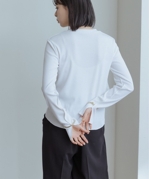「Eimee Law」 長袖カットソー 38 オフホワイト レディースの画像