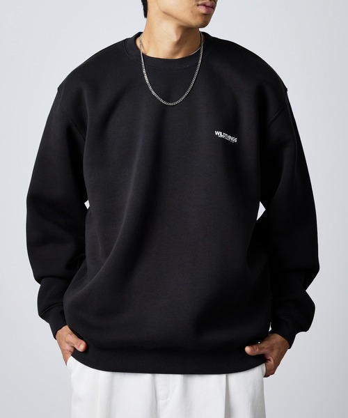 「WILD THINGS」 スウェットカットソー X-LARGE ブラック メンズ_画像4
