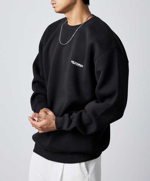 「WILD THINGS」 スウェットカットソー X-LARGE ブラック メンズ_画像5