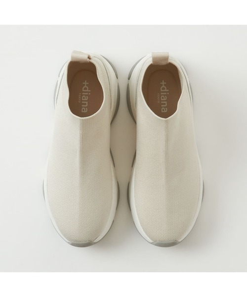 「+diana」 ローカットスニーカー 23.0cm アイボリー レディース_画像9