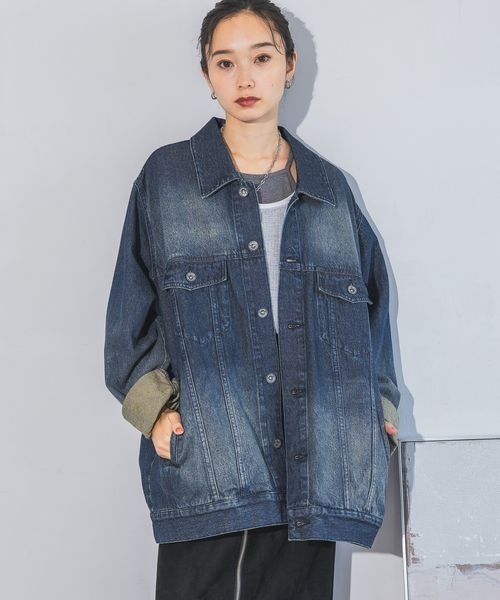 「JEANASIS」 デニムジャケット FREE グレー レディースの画像