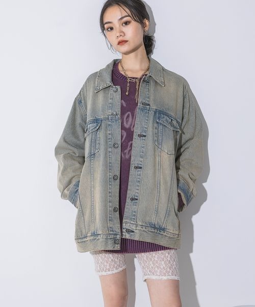 「JEANASIS」 デニムジャケット FREE グレー レディースの画像