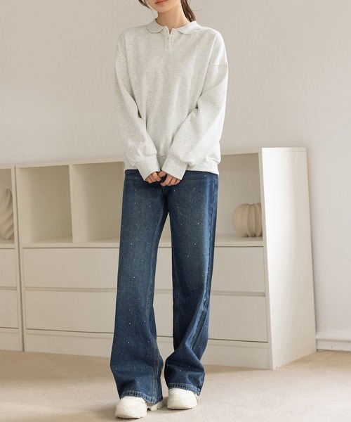 「DAY CLOSET」 スウェットカットソー FREE グレー レディース_画像9