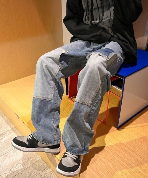 「MGV」 デニムパンツ X-LARGE ライトブルー メンズ_画像3