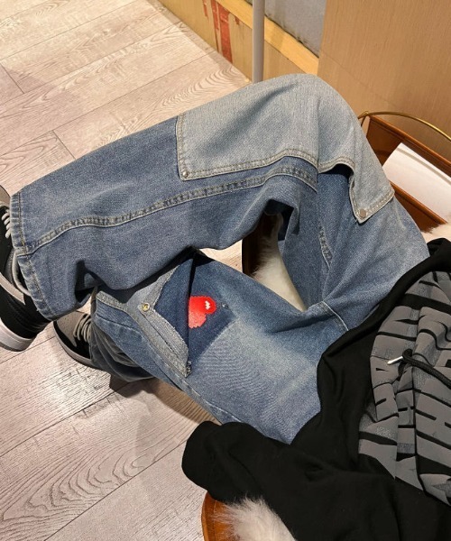 「MGV」 デニムパンツ X-LARGE ライトブルー メンズ_画像4