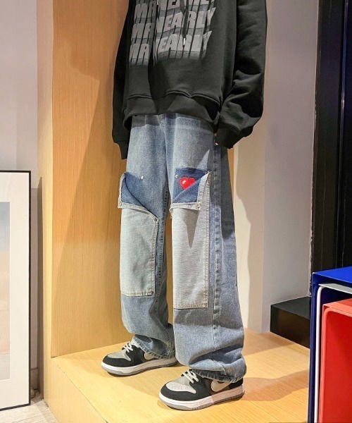 「MGV」 デニムパンツ X-LARGE ライトブルー メンズ_画像8