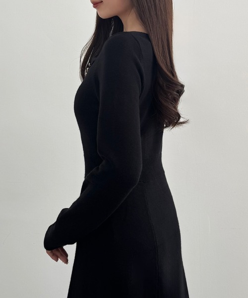 「CENEA」 ニットワンピース MEDIUM ブラック レディース_画像5