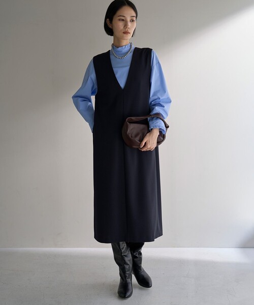 「UNFILO」 長袖ブラウス MEDIUM ブルー レディース_画像3
