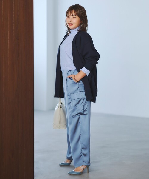 「UNFILO」 長袖ブラウス MEDIUM ブルー レディース_画像9