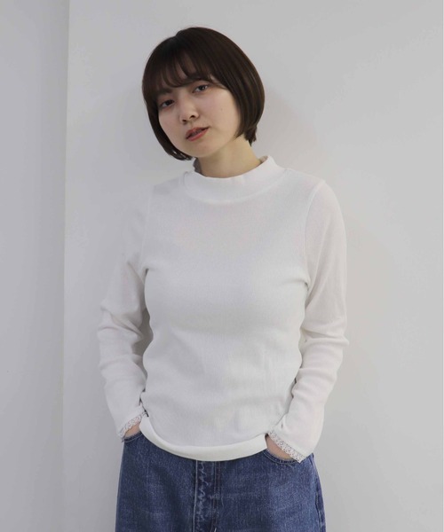 「haupia」 長袖カットソー MEDIUM ブラック レディース_画像8