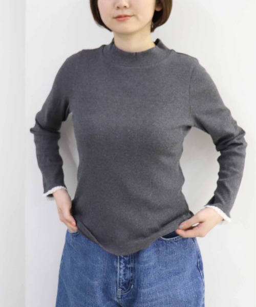 「haupia」 長袖カットソー MEDIUM ブラック レディース_画像9