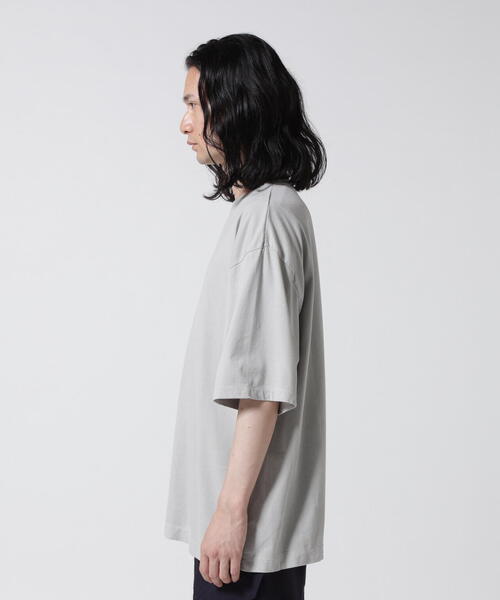 「ATON」 半袖Tシャツ 4 ネイビー メンズ_画像3