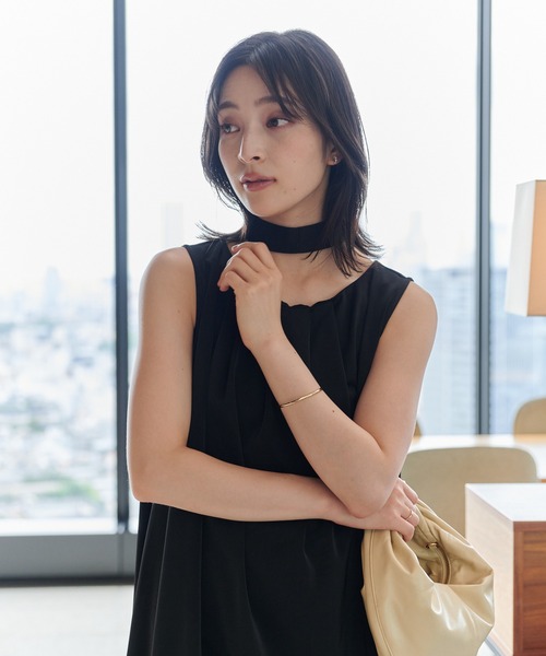 ワンピース サテンタックボリュームミニワンピース : ZOZOTOWN Yahoo