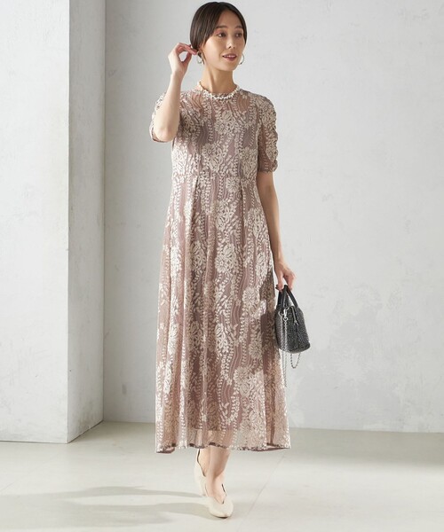 「ships little black」 コンビワンピース ONE SIZE ベージュ レディース_画像3