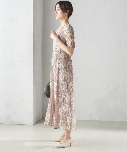 「ships little black」 コンビワンピース ONE SIZE ベージュ レディース_画像4