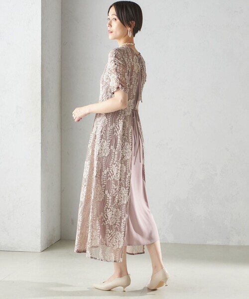 「ships little black」 コンビワンピース ONE SIZE ベージュ レディース_画像5