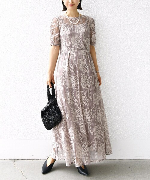 「ships little black」 コンビワンピース ONE SIZE ベージュ レディース_画像9
