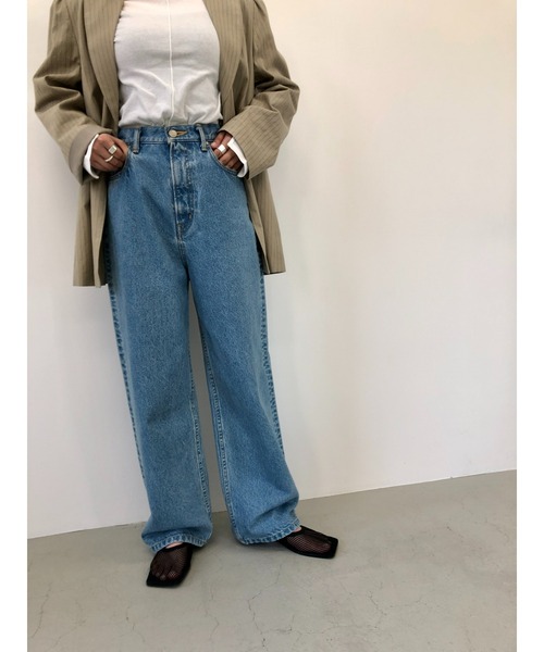「BLACK BY MOUSSY」 デニムパンツ 26inch ブルー レディース_画像3