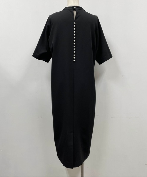 「PICCIN PERLA」 半袖ワンピース M ネイビー レディース_画像6