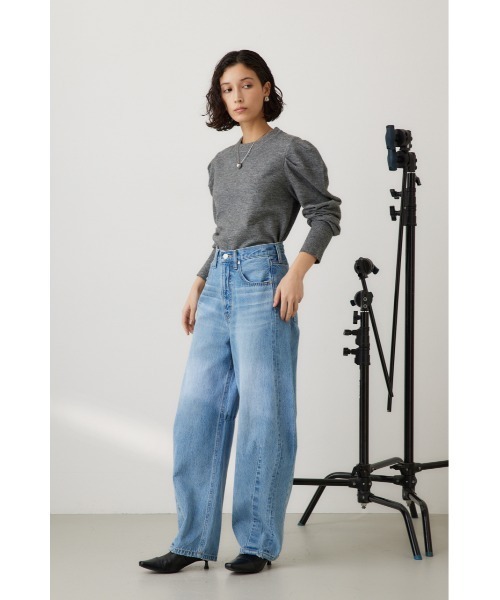 「crie conforto」 デニムパンツ SMALL ライトブルー レディース_画像4