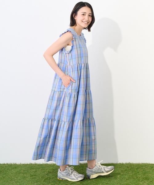 petit main LIEN ワンピース 「POLO BCS/リンク」チェックワンピース