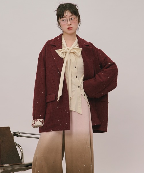 loin nuit tシャツ asymmetry ribbon tops / アシンメトリーリボン