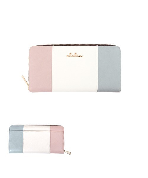 Clelia（クレリア） 財布 トリコロールカラーラウンドファスナー長財布