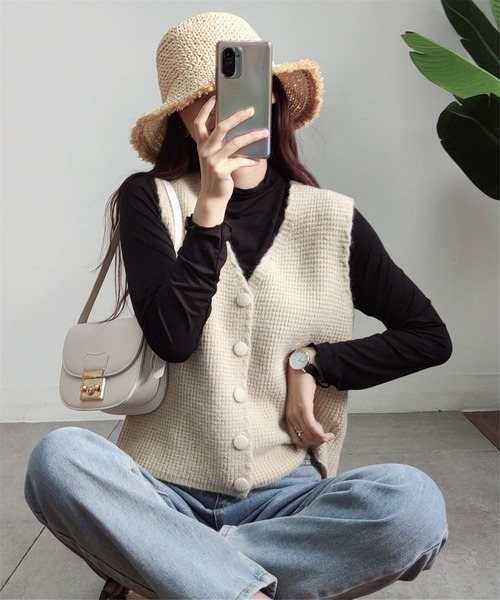 MAISON DE THERESE（メゾン ド テレーズ） ベスト ジレ Vネック