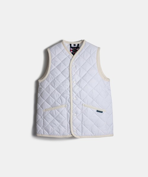 LAVENHAM / ベスト/S/ポリエステル/WHT/無地// LAVENHAM（ラベンハム） ベスト ジレ THORNHAM WOMENS 22 RC