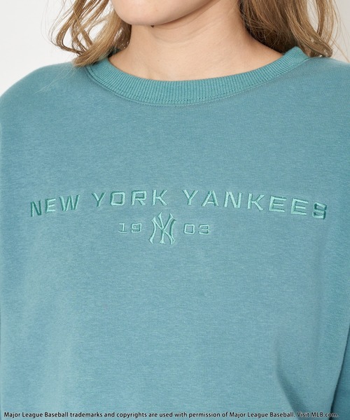 トレーナー スウェット 「MLB」刺繍スウェットショートトップス レディース BACK TO THE FIELD トレーナー スウェット 「MLB」刺繍