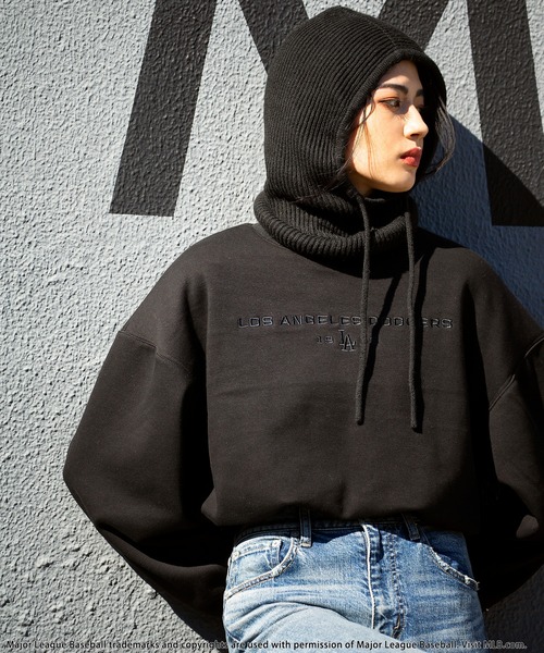 トレーナー スウェット 「MLB」刺繍スウェットショートトップス レディース BACK TO THE FIELD トレーナー スウェット 「MLB」刺繍
