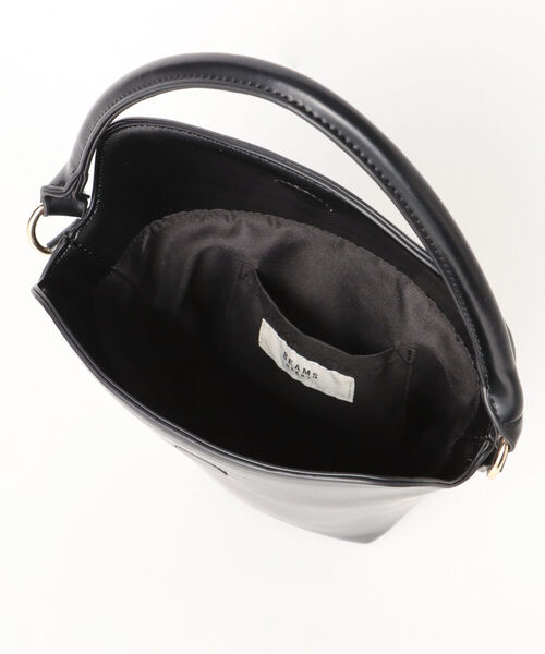 【BEAMS HEART】2way ビジネスバッグ ショルダー ブラック BEAMS HEART ショルダーバッグ バッグ / ラインテープ 2WAY