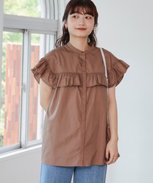 ブラウス シャツ バンドカラー フリルブラウス レディース｜ZOZOTOWN Yahoo!店