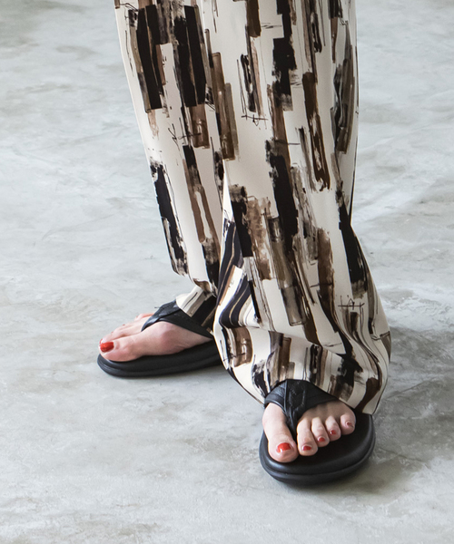 Noble プリントパンツ NOBLE パンツ スラックス ペインティングプリントパンツ