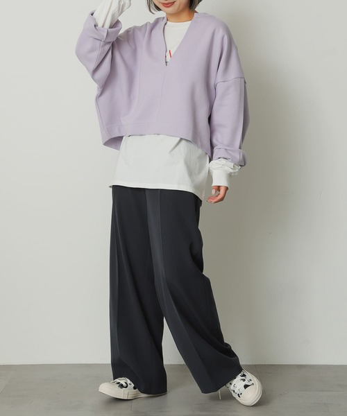 SENSE OF PLACE by URBAN RESEARCH tシャツ Vネッククロップドトップ