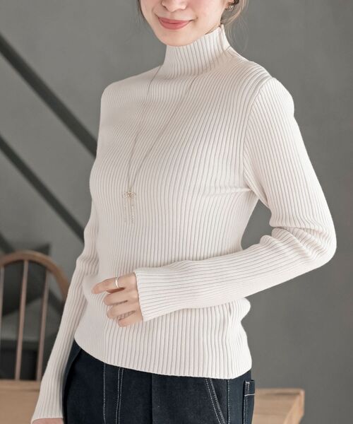 r・p・s（アールピーエス） ニット セーター ハイネックリブニットプル