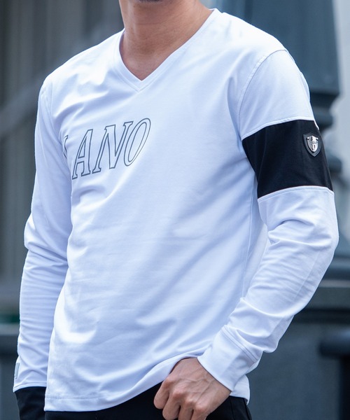 VIOLA tシャツ 「VIOLA rumore/ヴィオラ ルモーレ」プリント入り切替V