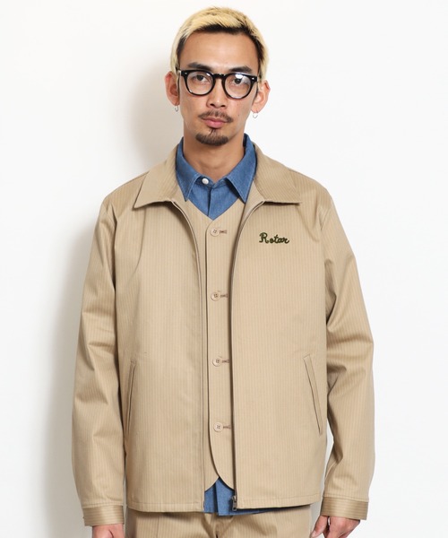 ROTAR（ローター） ブルゾン アウター Work Striped Swing Top メンズ