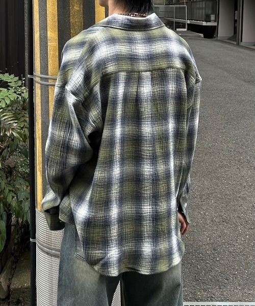 Chikashitsu+ シャツ 「Chikashitsu +」shadow check shirt