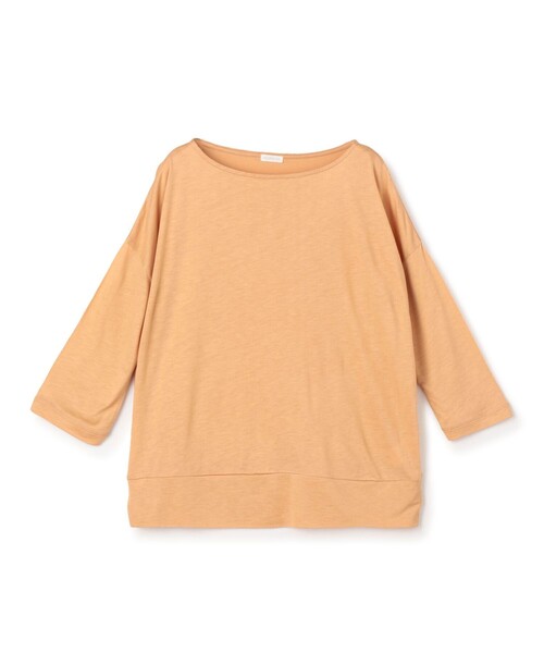 tシャツ バンブーレーヨン ボートネックTシャツ レディース