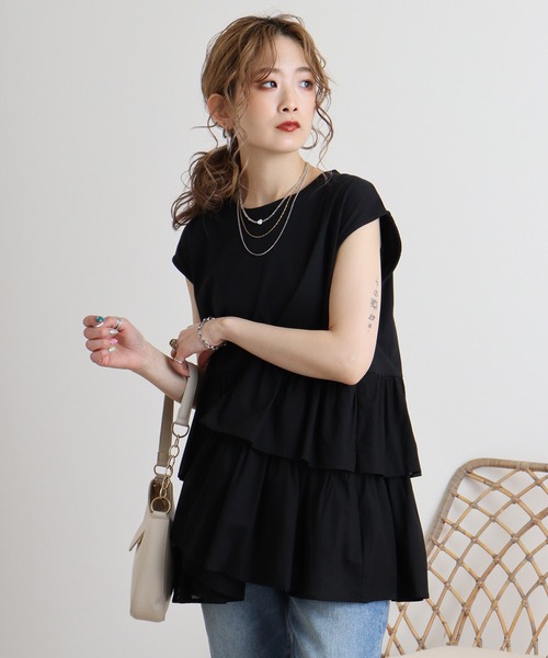 tシャツ Eglantine ティアードカットソー レディース EGLANTINE tシャツ Eglantine ティアードカットソー レディース