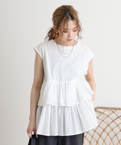 tシャツ Eglantine ティアードカットソー レディース EGLANTINE tシャツ Eglantine ティアードカットソー レディース