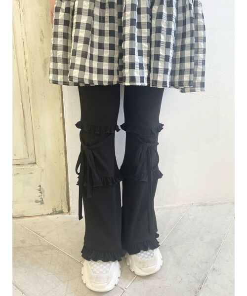 merry jenny スウェットパンツ ジャージ フリルリブフレアパンツ