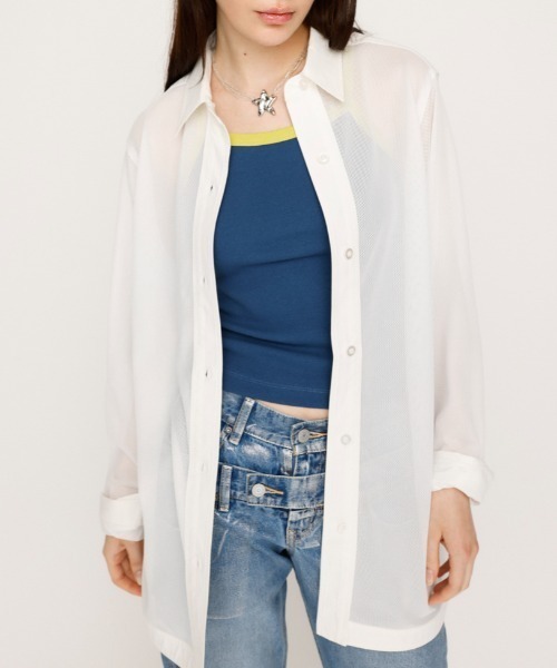 ブラウス シャツ シアーメッシュシャツ レディース SLY ブラウス シャツ SHEER MESH SH シアー メッシュ レディース