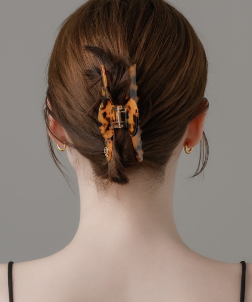 ユキエモン♡ヘアクリップ ☆ゆうパケット送料無料☆べっ甲風ミニヘアクリップ H-785【mbgt