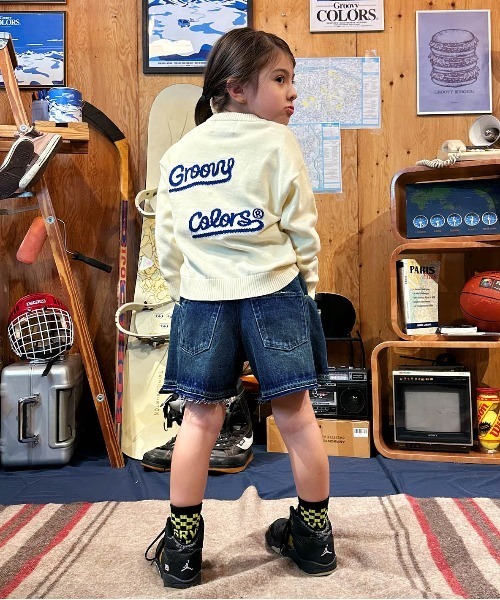 GROOVY COLORS ニット SKI DOG Crewneck Knit Pullover キッズ