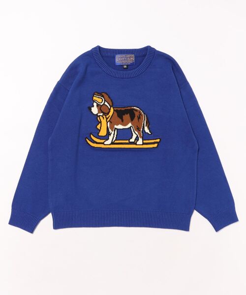 GROOVY COLORS ニット SKI DOG Crewneck Knit Pullover キッズ