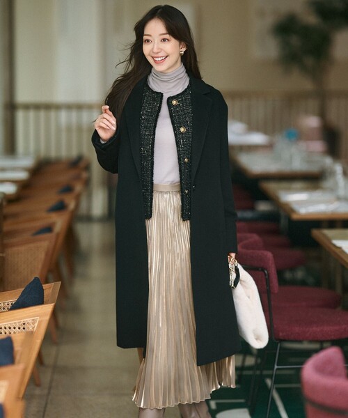 【杏さん着用/Oggi10月号掲載】23区 シャイニー プリーツスカート 杏さん着用/Oggi10月号掲載】シャイニー プリーツスカート / 23