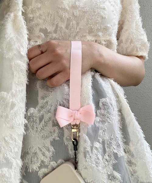 ストラップ Lia TONE SELECT GOODS Liaa/リボン ハンド スマホストラップ A18414