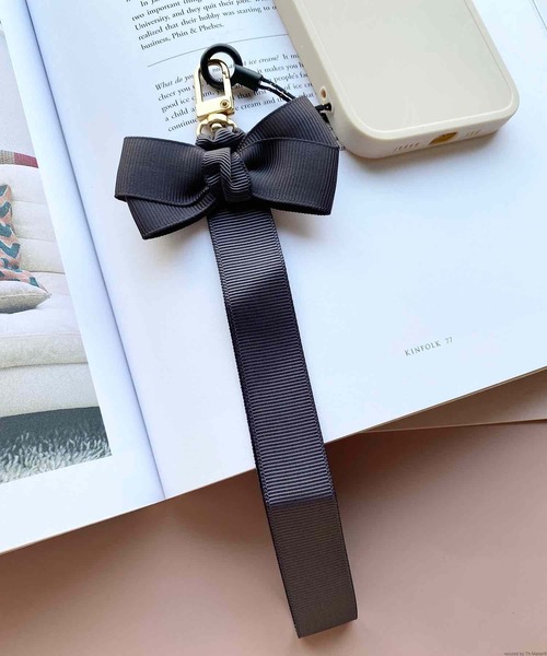 ストラップ Lia TONE SELECT GOODS Liaa/リボン ハンド スマホストラップ A18414